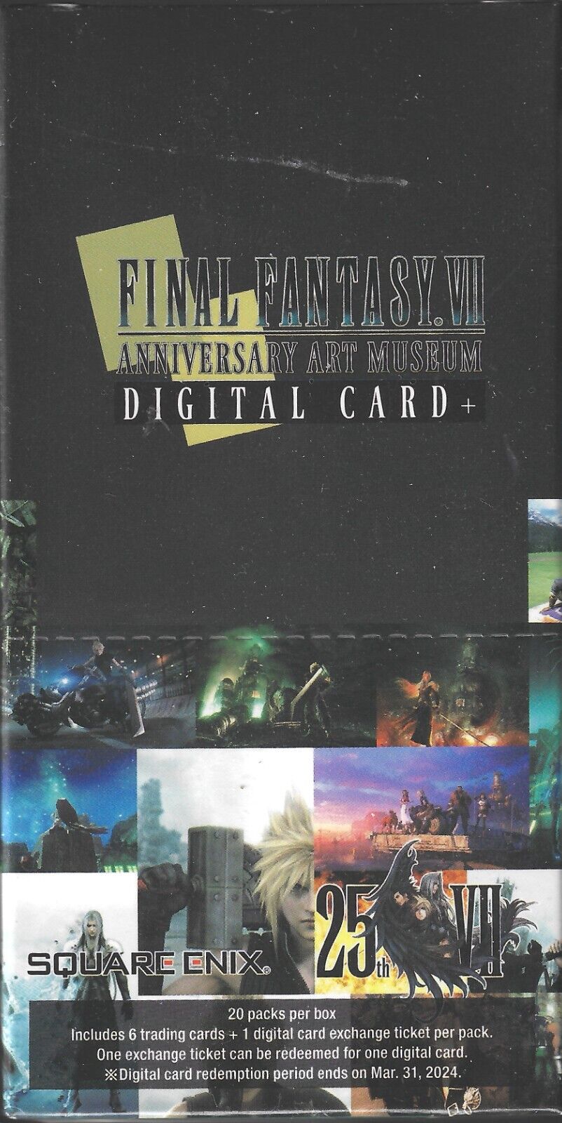 Final Fantasy VII 25th Anniversary Art Museum Hobby Box 20 Packs of 6 Cards