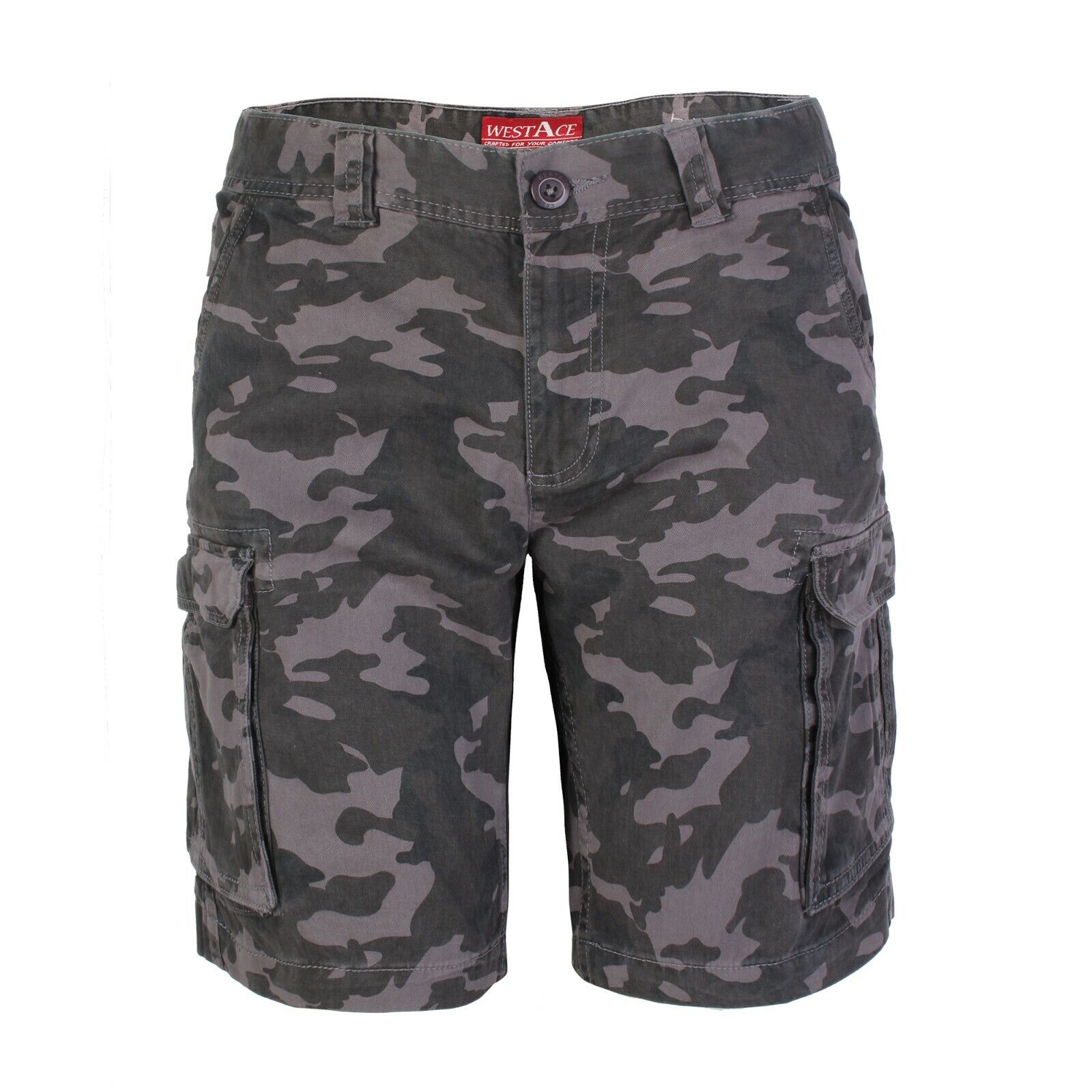 Mens Army Casual Cargo Combat Shorts Cotton Work Chino Camo Half Pant