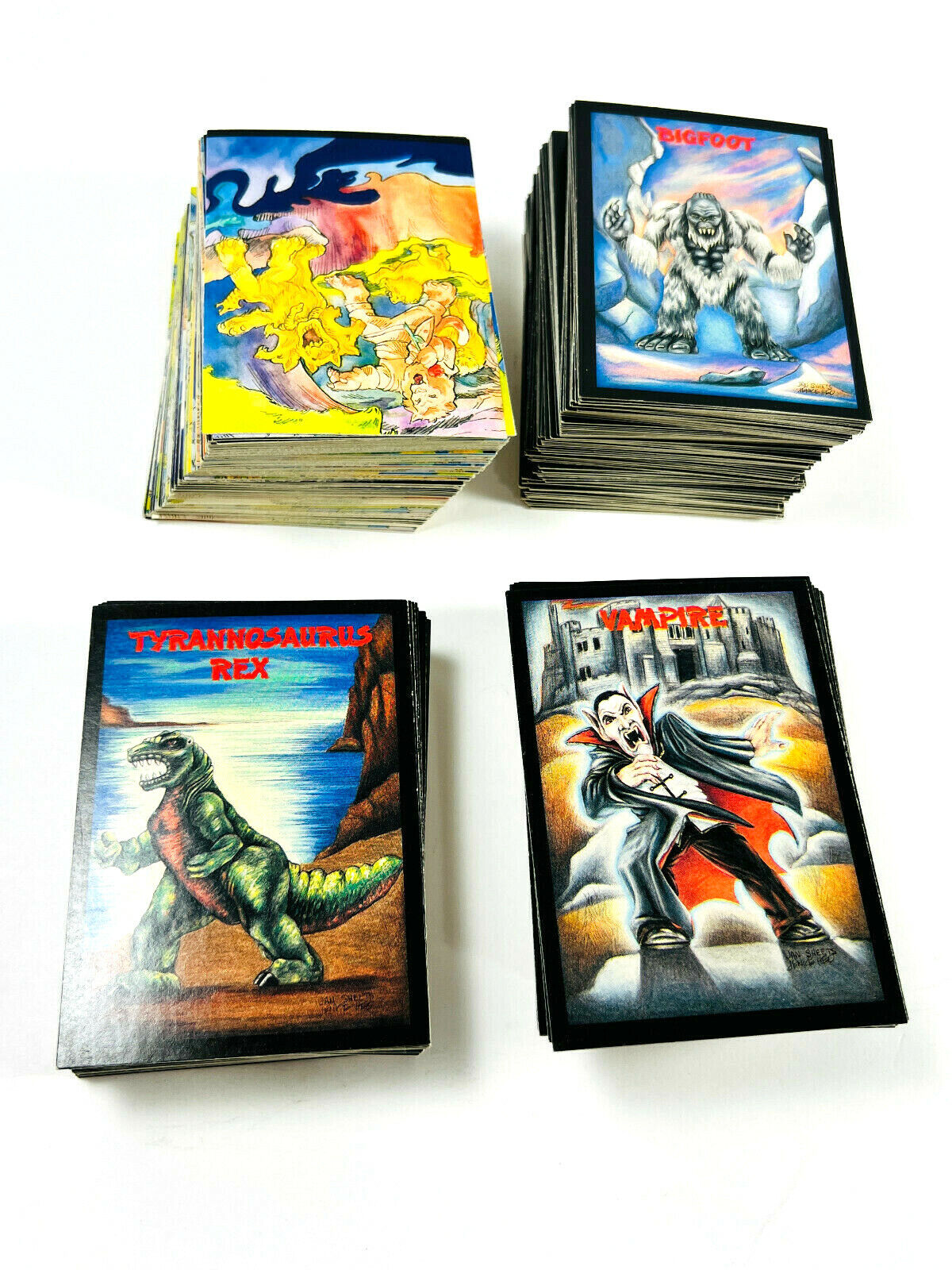 HUGE LOT 1991 Monster in My Pocket Trading cards + Puzzle toys NICE