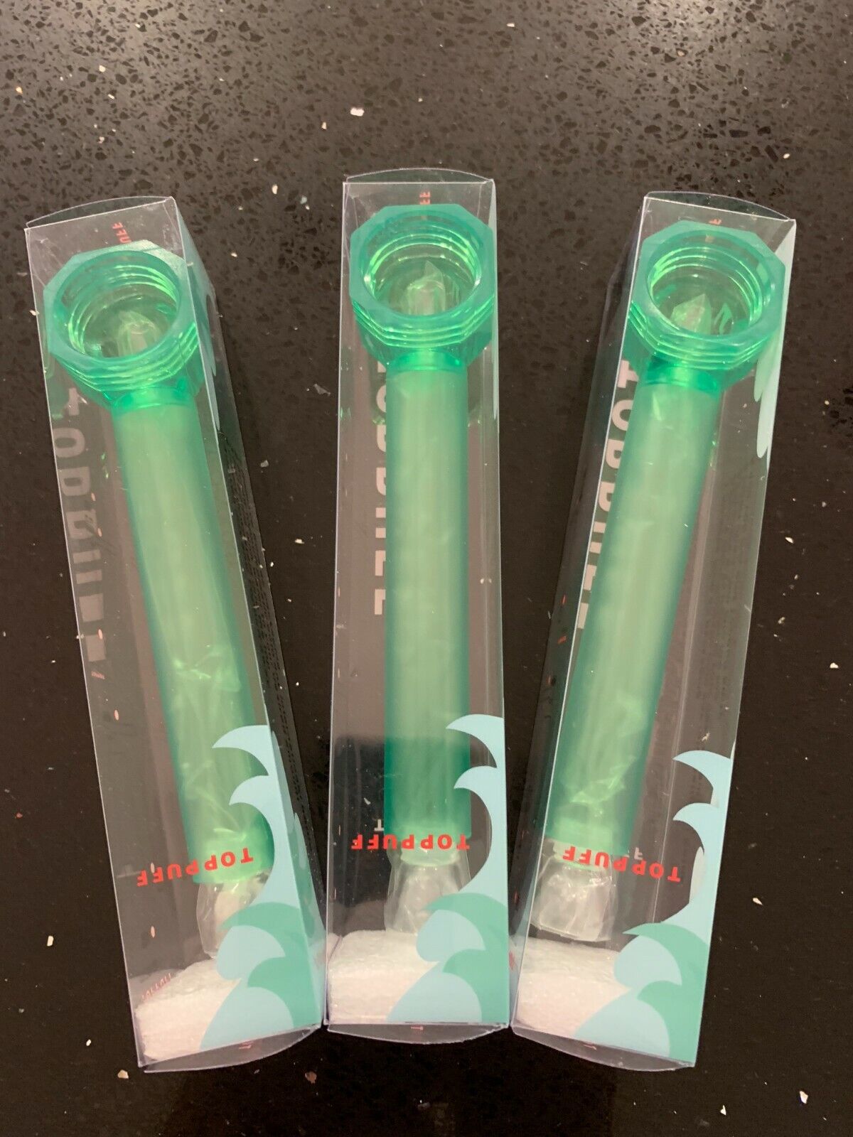 [3Packs Green] Screw-on Water Bottle Converter Glass Bong Hookah