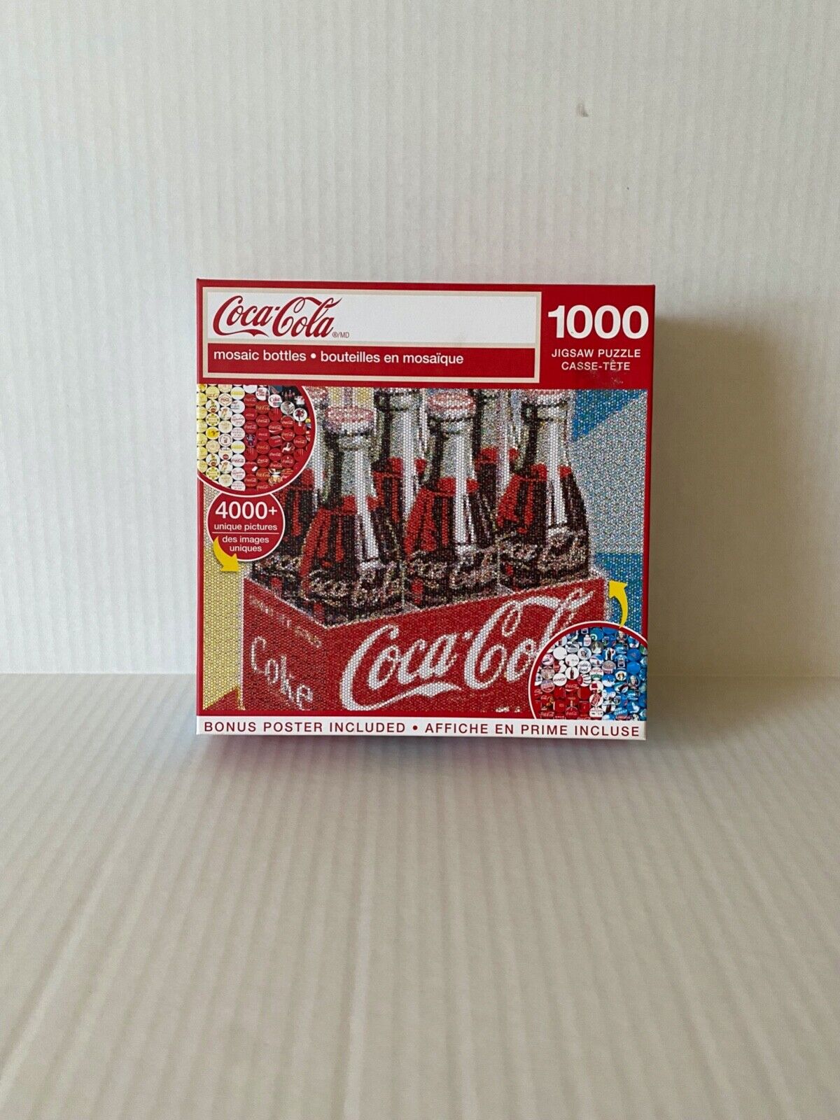 Coca Cola 1000 Piece Puzzle Mosaic Bottles Open Box