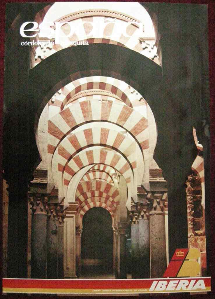1978 Original Poster Spain Cordoba La Mezquita Mosque Iberia