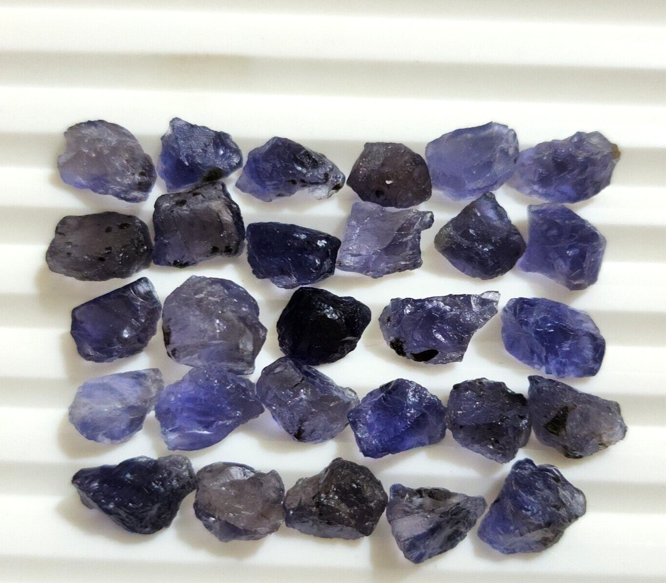 Natural Iolite Raw 8-9 MM Size 28 Pcs Iolite Rough Loose Gemstone For Jewelry