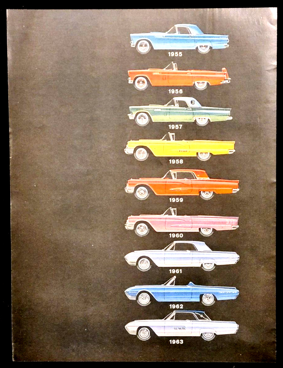 Ford Thunderbird Lineup Original 1963 Vintage Print Ad