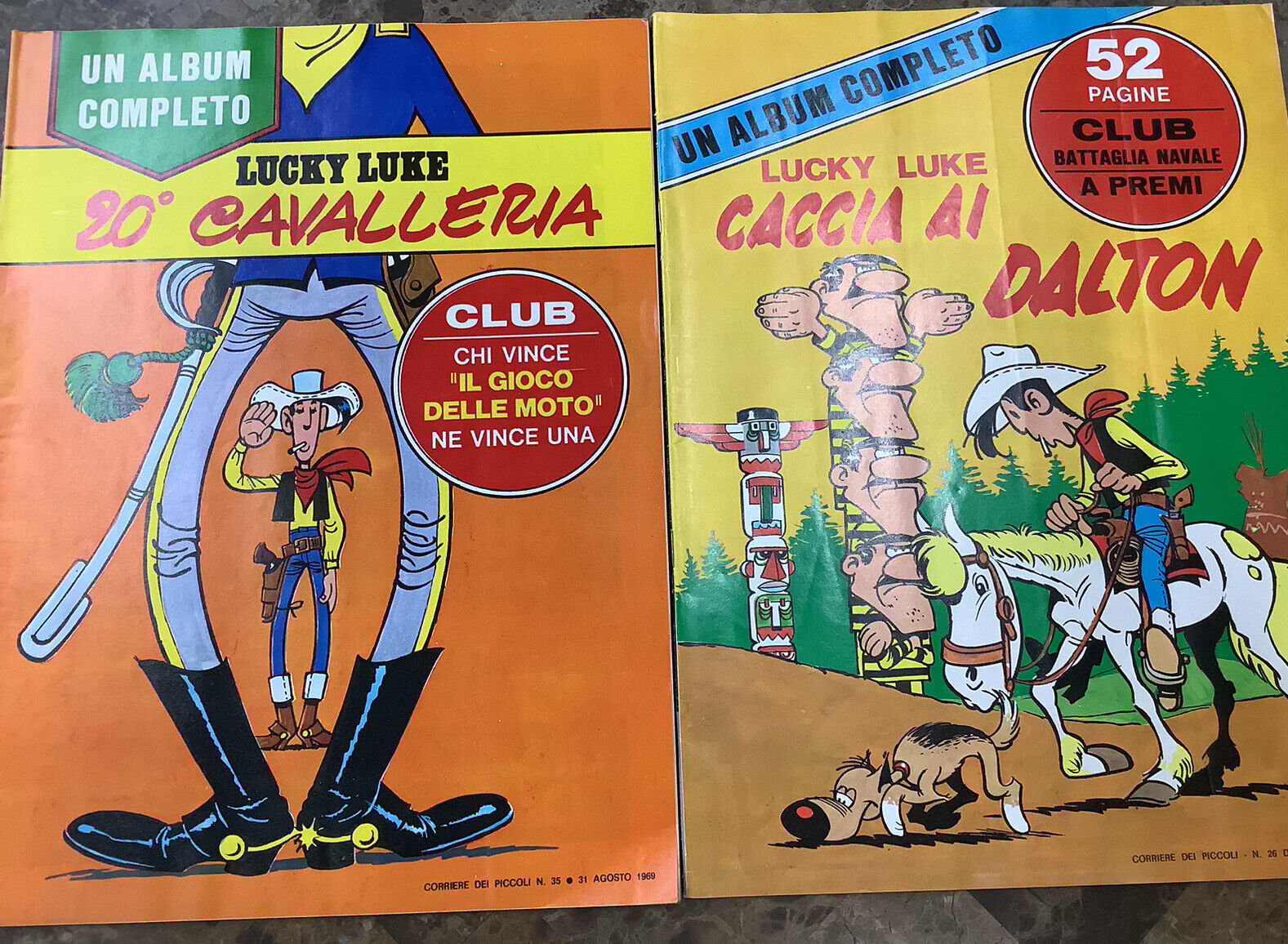 Lucky Luke A Complete Album: Cavalry & Occasion At Dalton 1969 Italian Comics