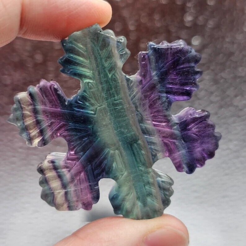 35g Fluorite Purple Fluorite Green Fluorite Polished Minerals Snowflake Gif