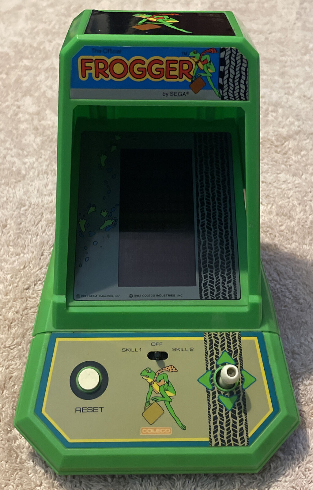 1982 Coleco Frogger by Sega Tabletop Arcade Game No. 2393 - As Is