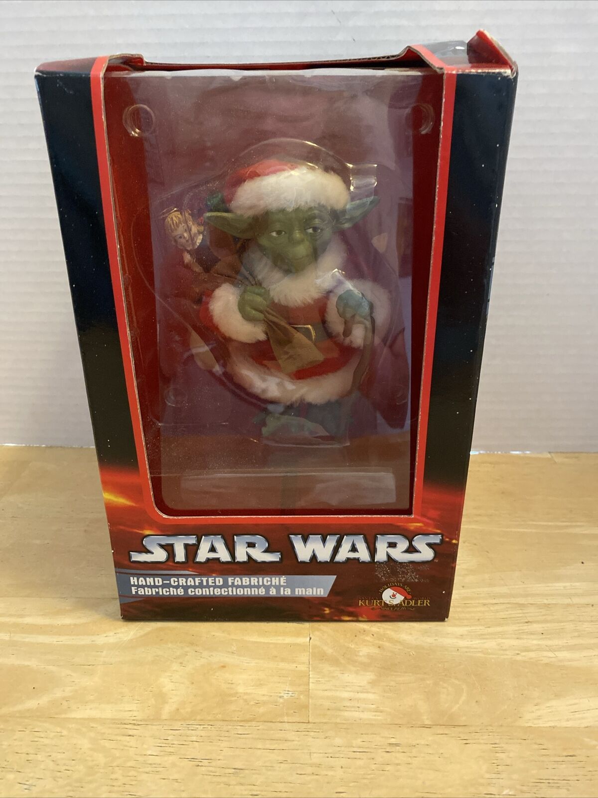 Kurt S Adler Star Wars Hand Crafted Fabriche Santa Yoda Figurine - Christmas