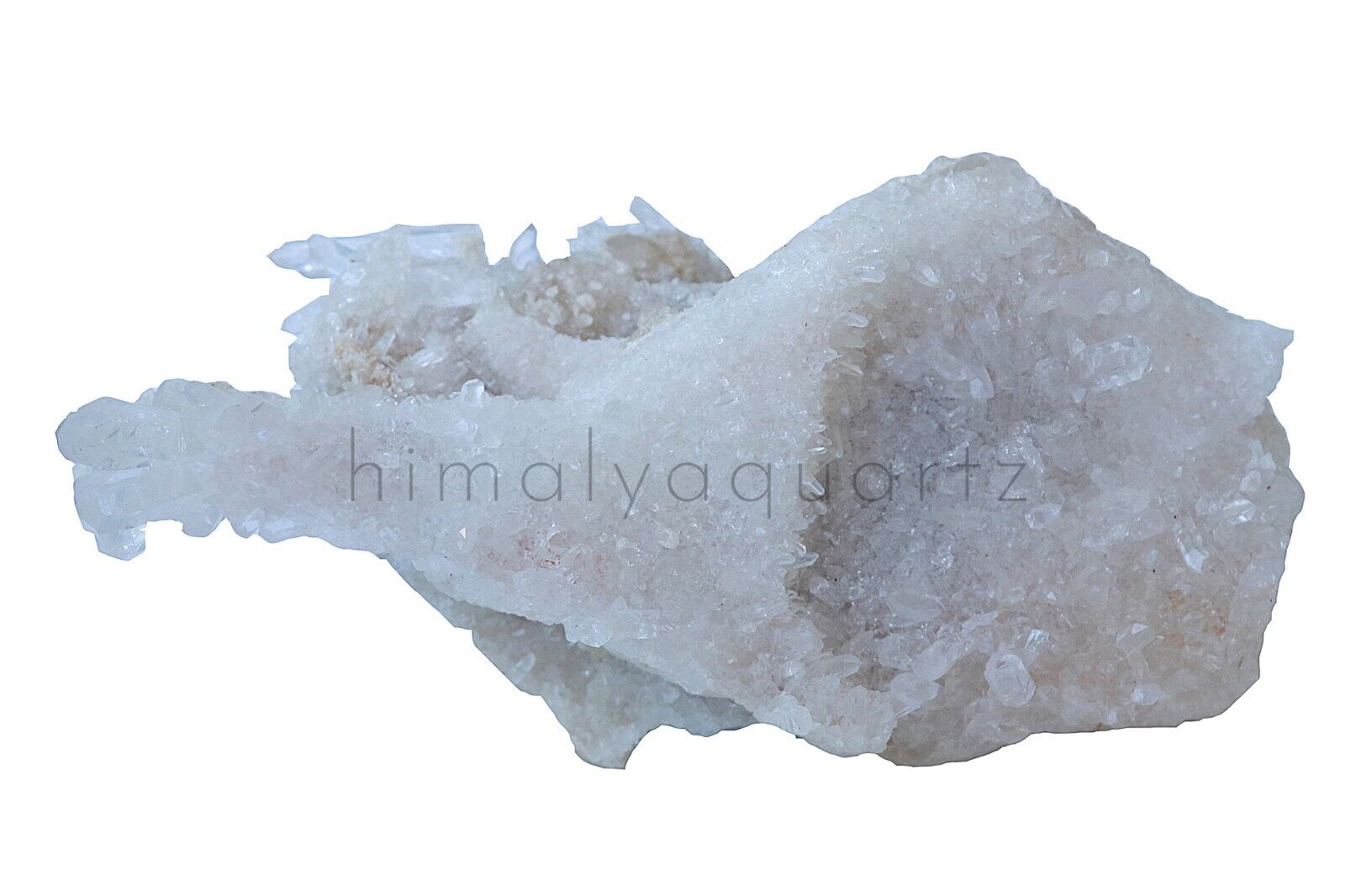Natural Beautiful White Quartz Crystal Cluster Point Mineral Specimen 260 gm