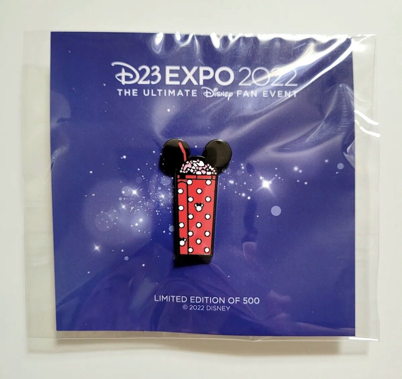 🔥 RARE D23 Expo 2022 LIMITED EDITION /500 Pin Mickey Minnie Tumbler Corkcicle