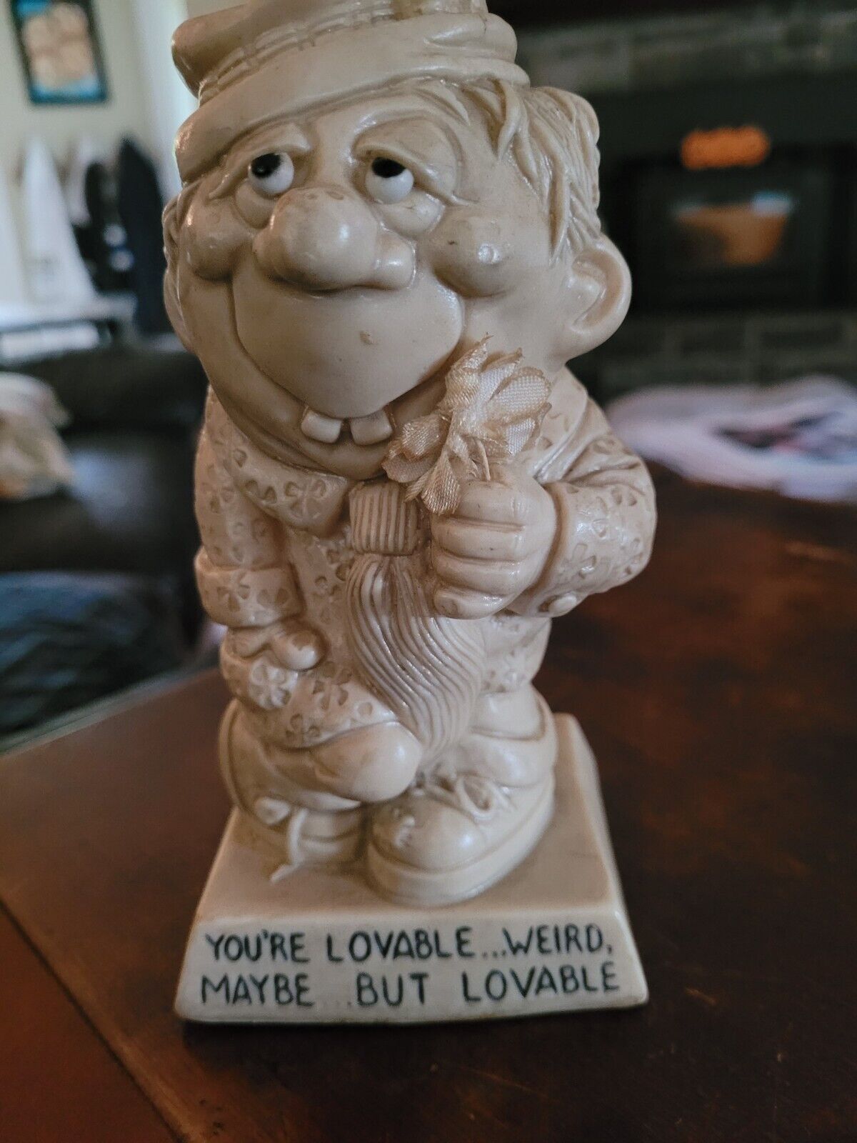 Vintage 1973 R&W Berrie You're Lovable Weird Maybe But Lovable Statue Used
