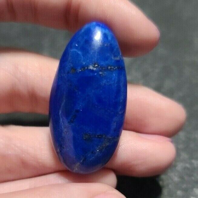 High Grade Double Sided Afghani Lapis Lazuli Cabochon w/ Pyrite -  74.85ct