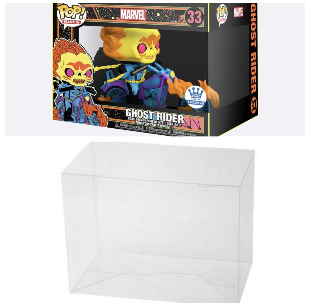 1 UV & Scratch Resistant Box Protector 0.50mm Thick Plastic For FUNKO POP RIDES