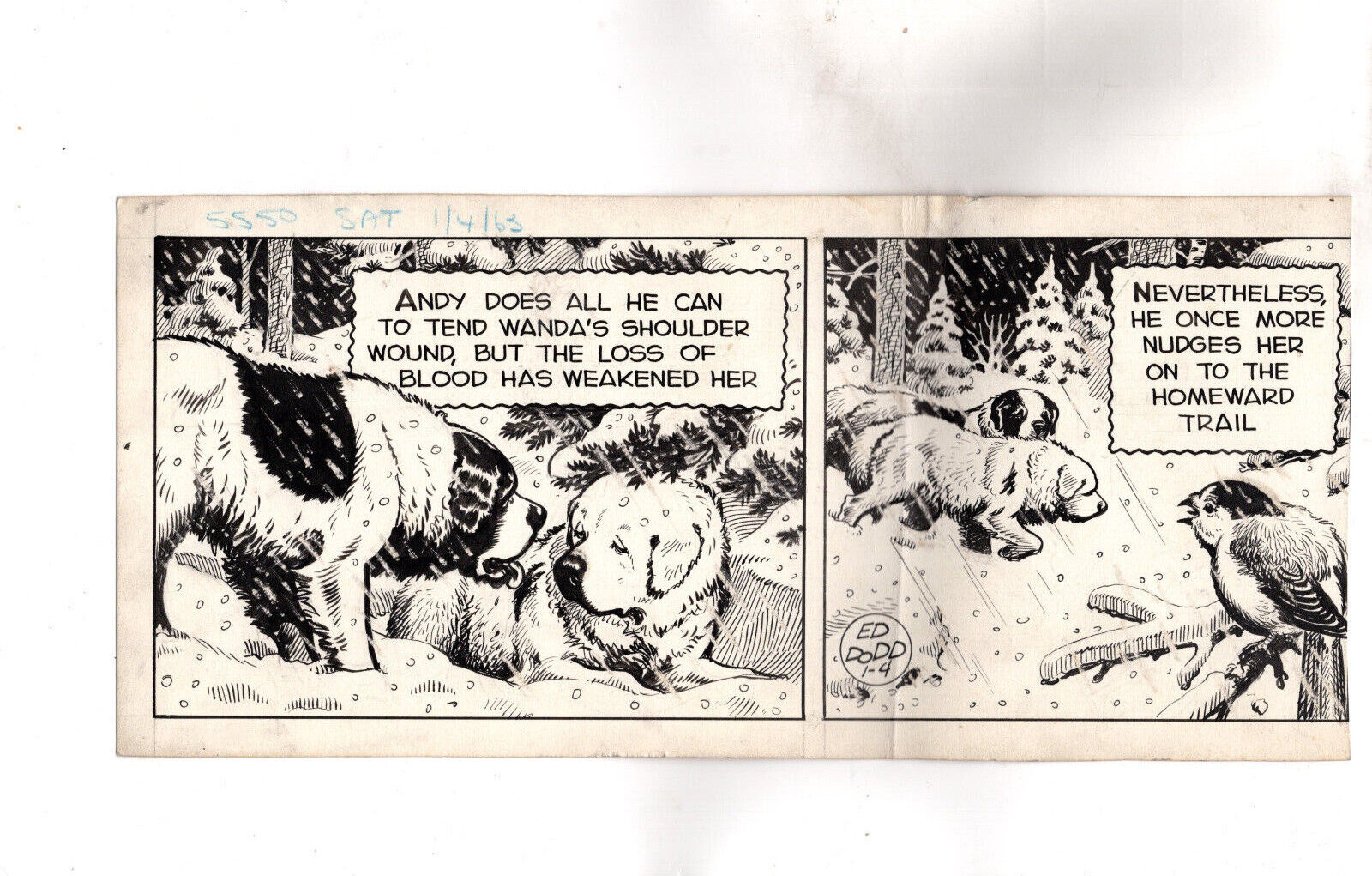 Mark Trail Daily ORIGINAL ART By Ed Dodd - ANDY DAILIES 1 of 15