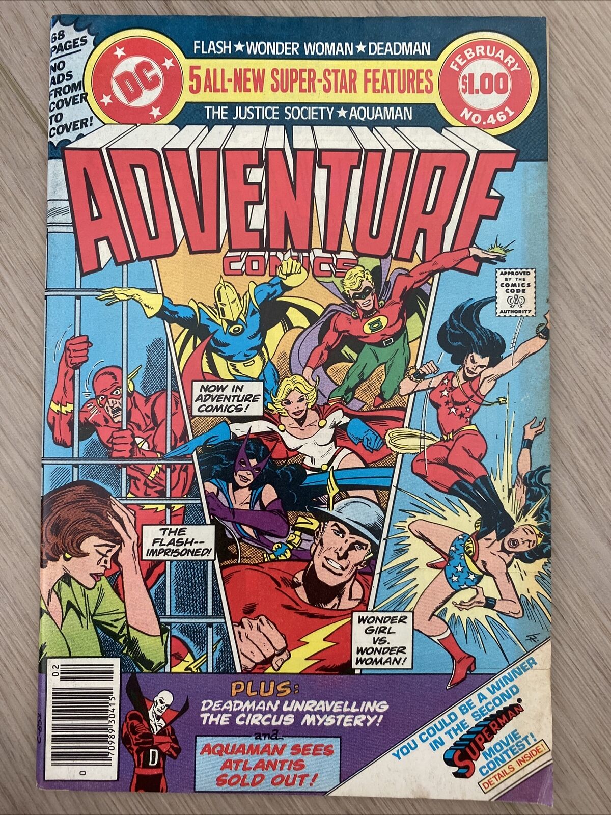 DC Adventure Comics #461 Feb ‘79, ￼Flash, WW, Deadman, ￼the Justice Society