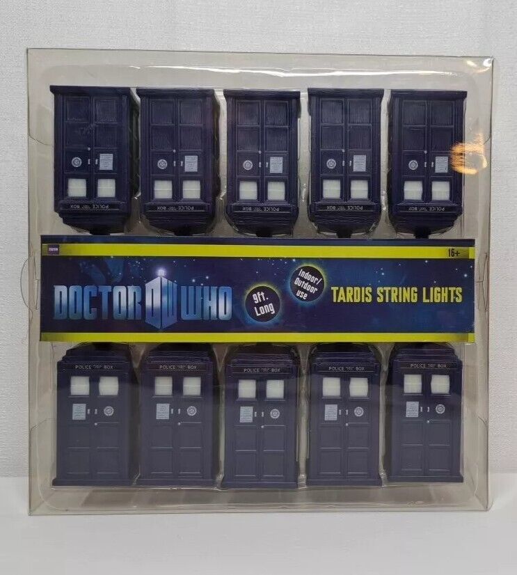 Doctor Who 9 ft Tardis String Lights Indoor Outdoor USB New