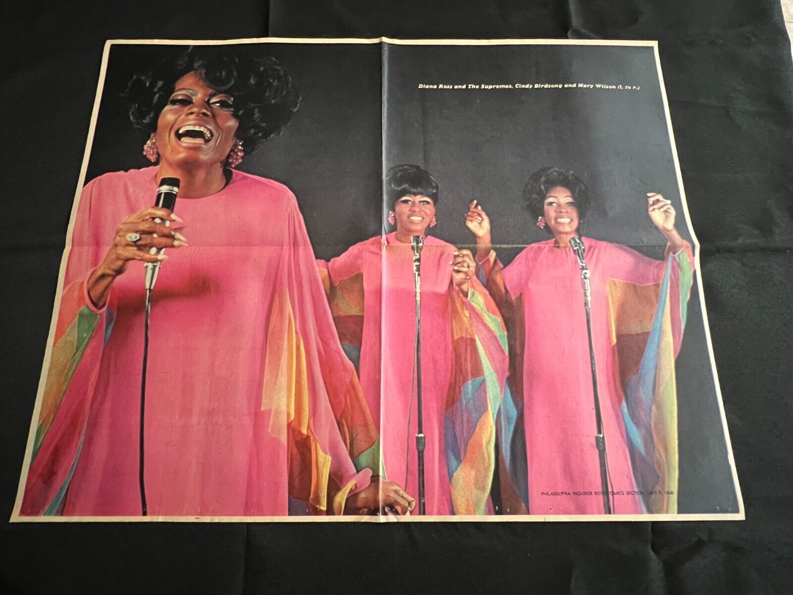 DIANA ROSS AND THE SUPREMES Sunday Comics Section Poster 1968 Cindy Birdsong
