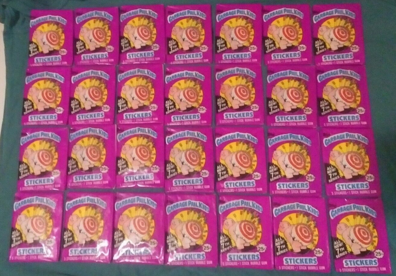 UNOPENED 1987 TOPPS GPK LOT OF 28 SEALED 7TH SERIES FACTORY WAX PACKS