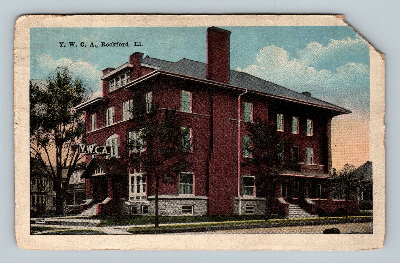 Rockford IL, YWCA Building, Illinois c1917 Vintage Postcard