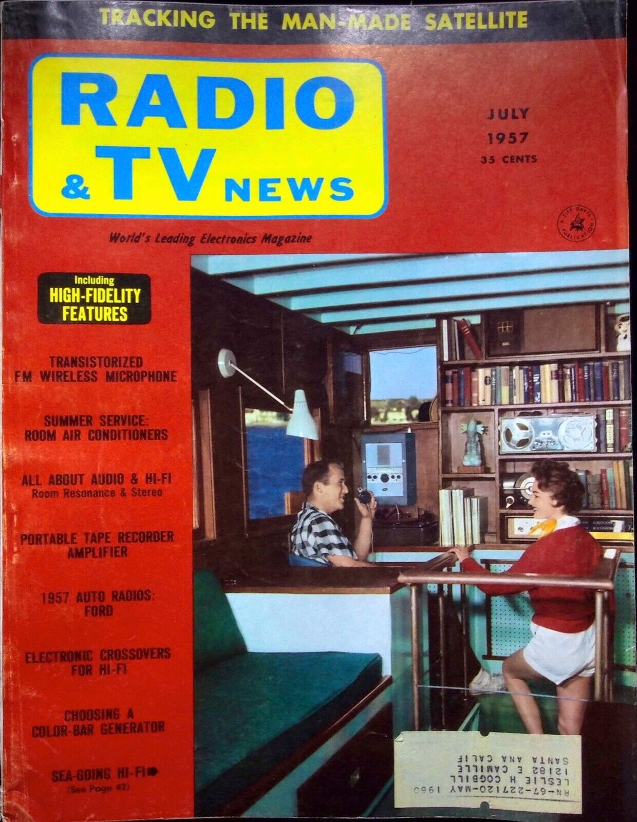TRANSISTORIZED EM WIRELESS MICROPHONE  - RADIO MAGAZINE, JULY 1957