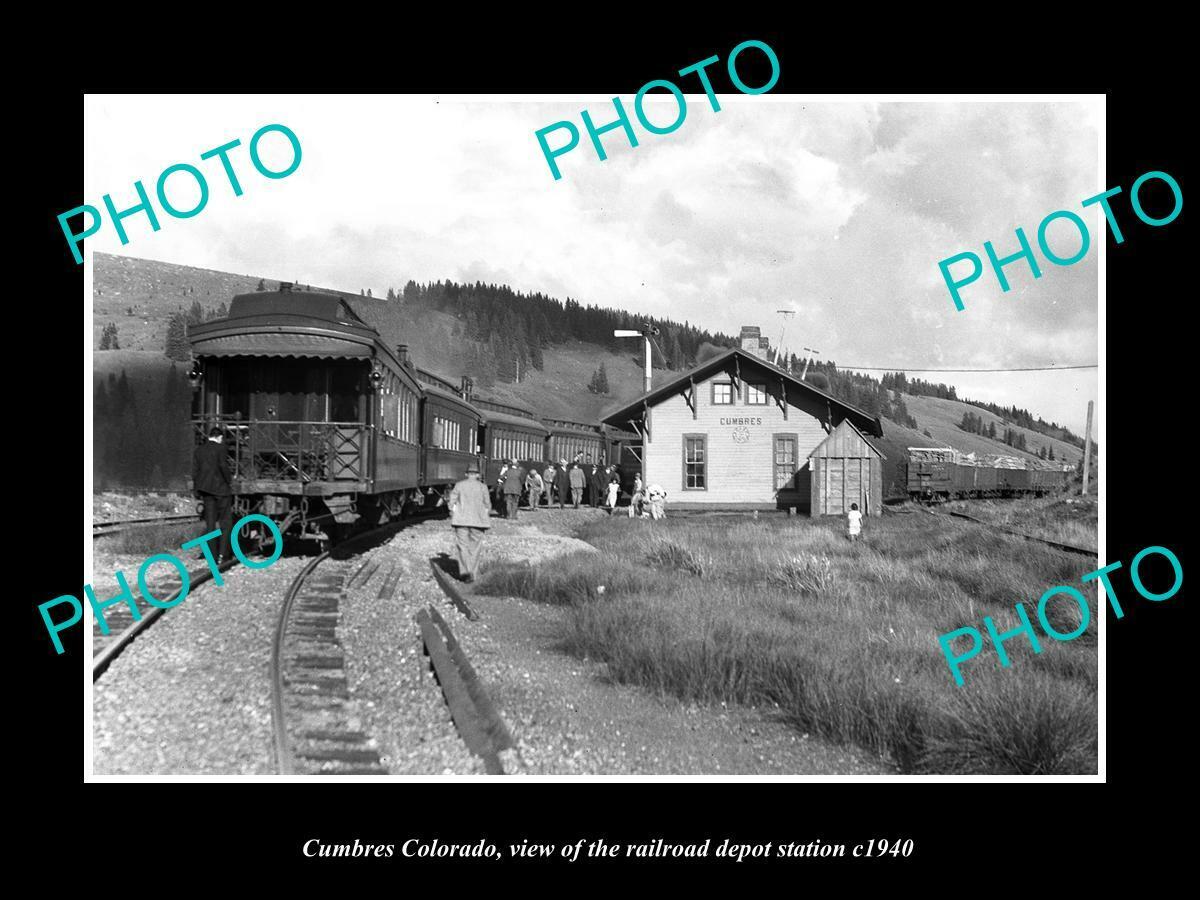 OLD 6 X 4 HISTORIC PHOTO OF CUMBRES COLORADO THE RAILROAD DEPOT STATION c1940