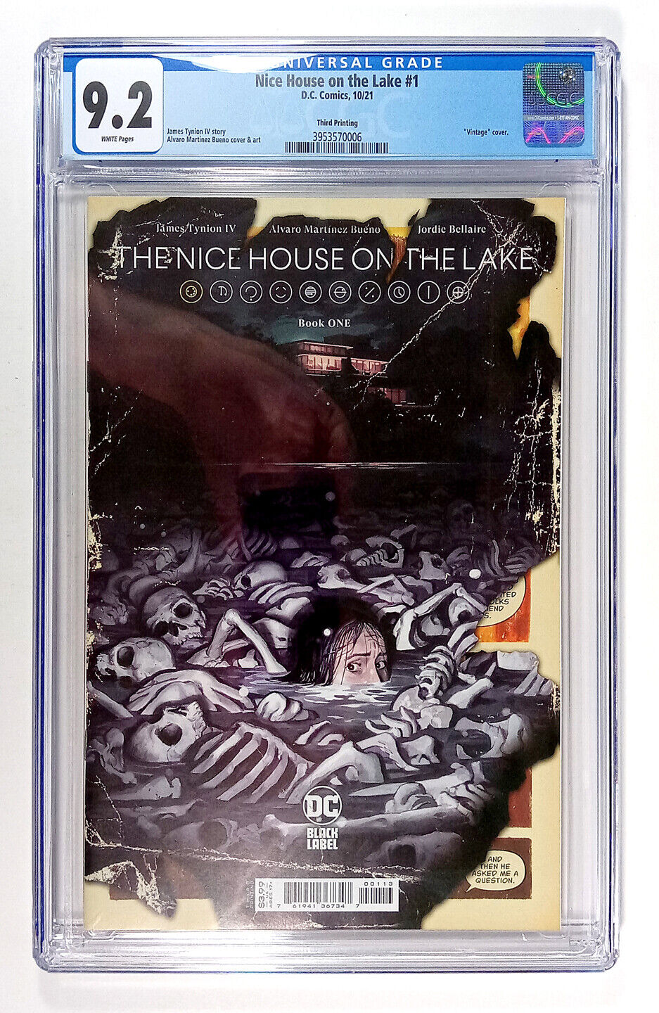 Nice House on the Lake #1 (KEY). Vintage CVR CGC 9.2 White Pgs (2021) DC Comics