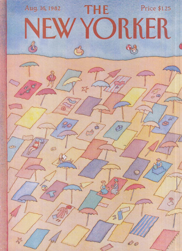 New Yorker cover Johnson beach blankets 8/16 1982