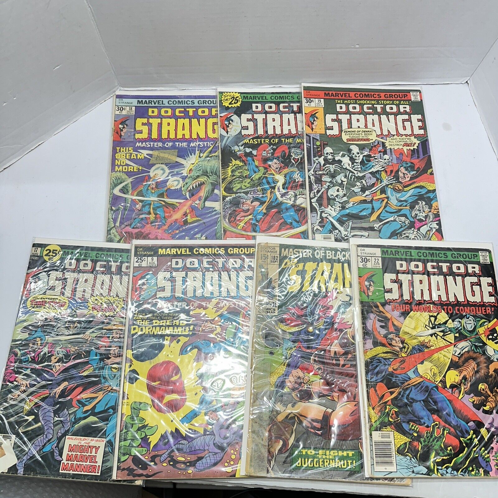 Dr. Strange Comic Book Lot (#22, 182, 9, 17, 19, 15, 18) Marvel Comics Lot Of 7