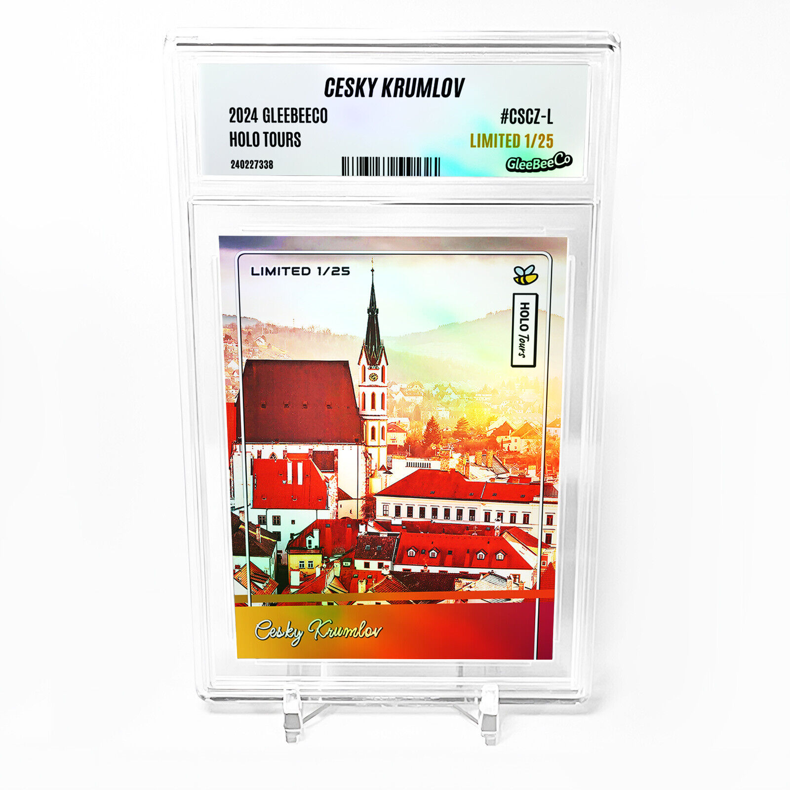 CESKY KRUMLOV Holographic Photo Card 2024 GleeBeeCo Slabbed #CSCZ-L Only /25