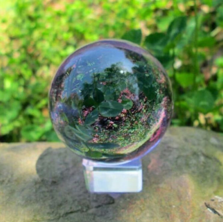 Asian Rare Natural Quartz Clear Magic Crystal Healing Ball Sphere 40mm + Stand