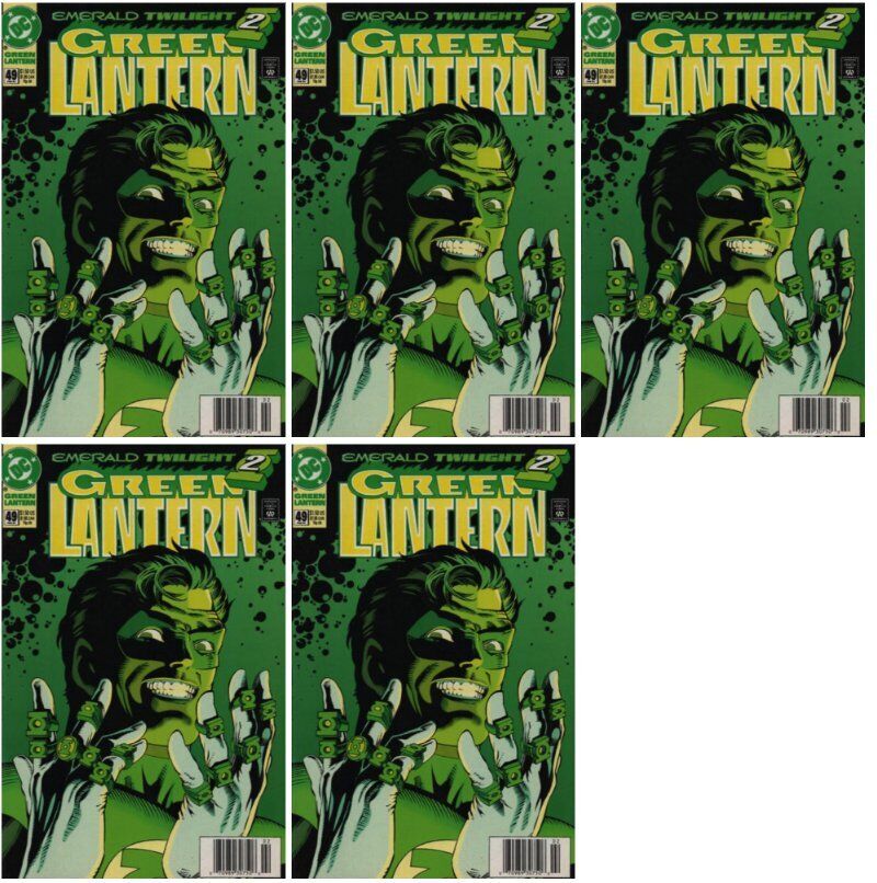 Green Lantern #49 Newsstand Cover (1990-2004) DC Comics - 5 Comics