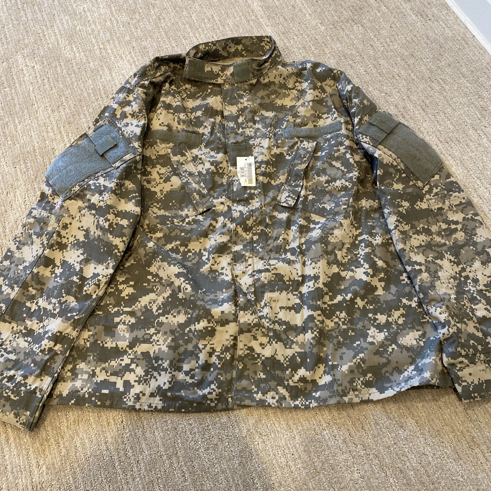 Military Jacket Coat Army Combat Uniform Field Digital Camo XXL Long - NWT