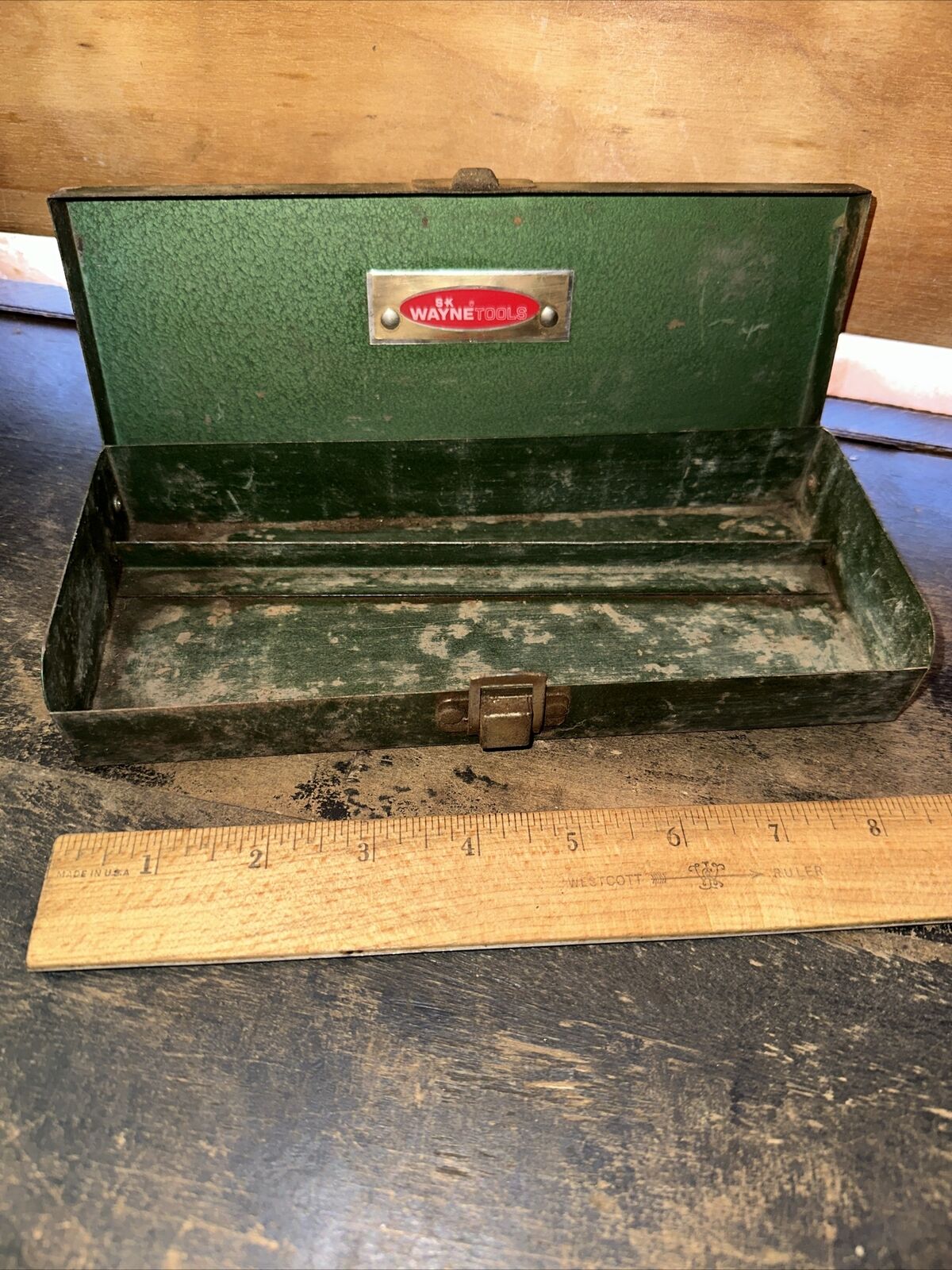 Vintage SK Wayne Metal (Socket Box) Empty Box Only Good Latch