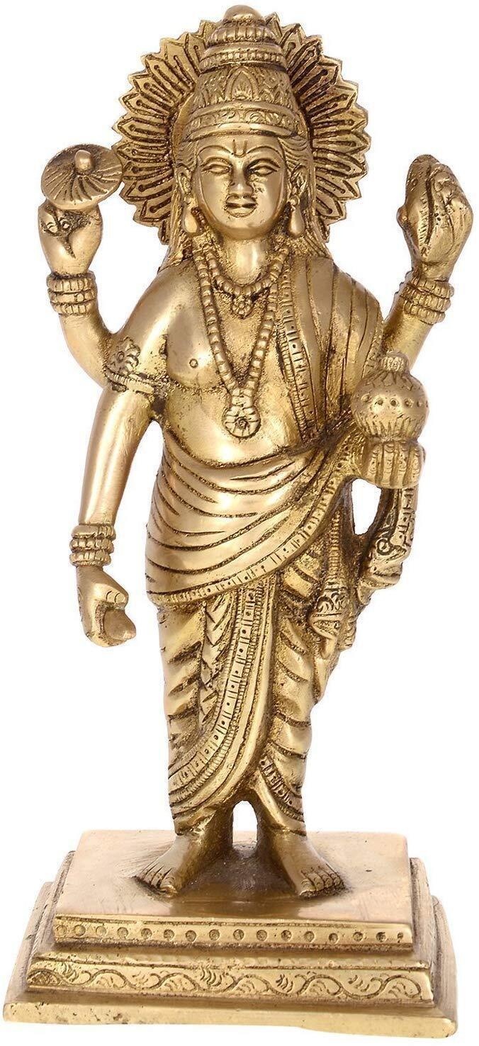 The Physician of The Gods (Holding The Vase of Immortality)- Brass Statue 8 lnch