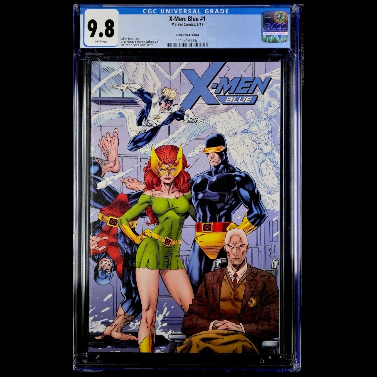 X-MEN BLUE #1 REMASTERED EDITION 1:1000 CGC 9.8 JIM LEE COVER