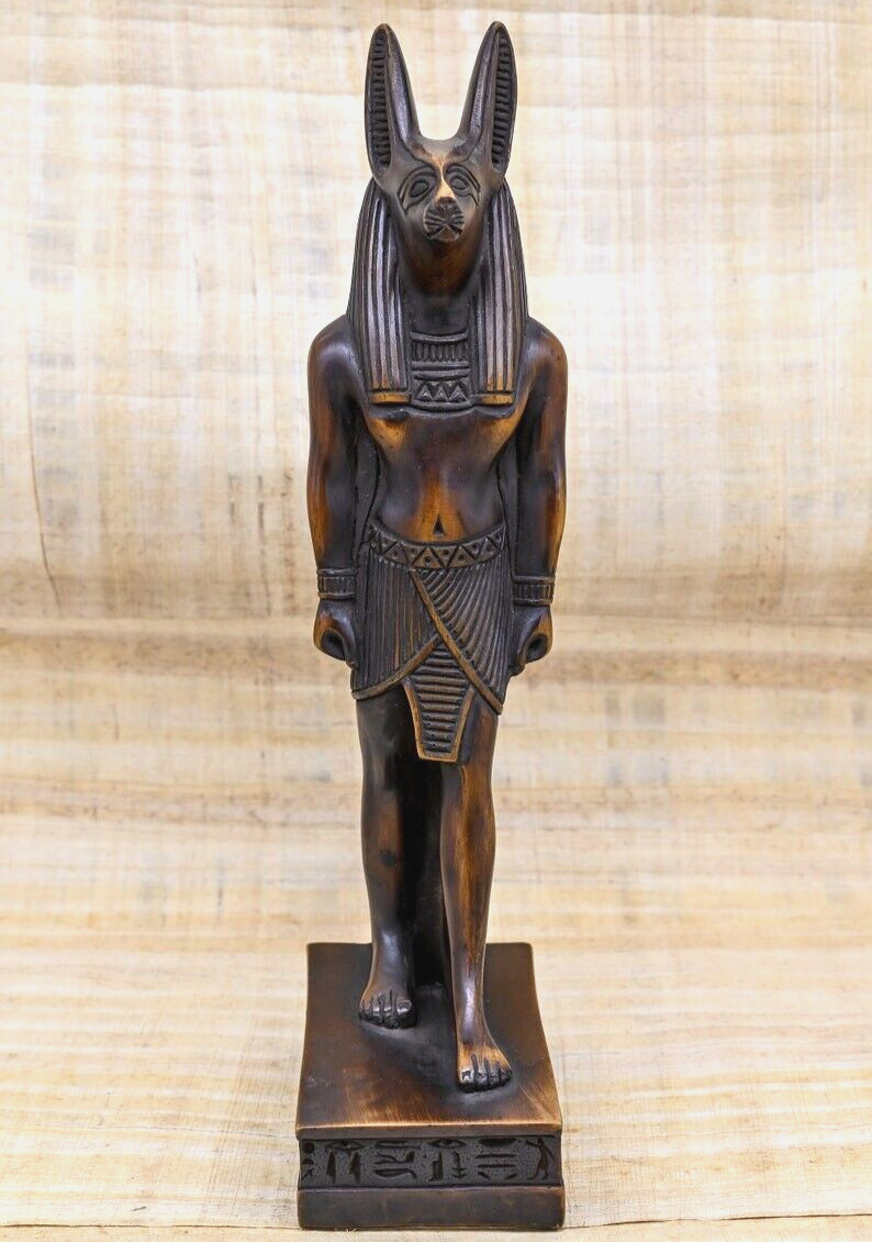 Statue god Anubis in Ancient Egyptian Mummification Afterlife form Antique