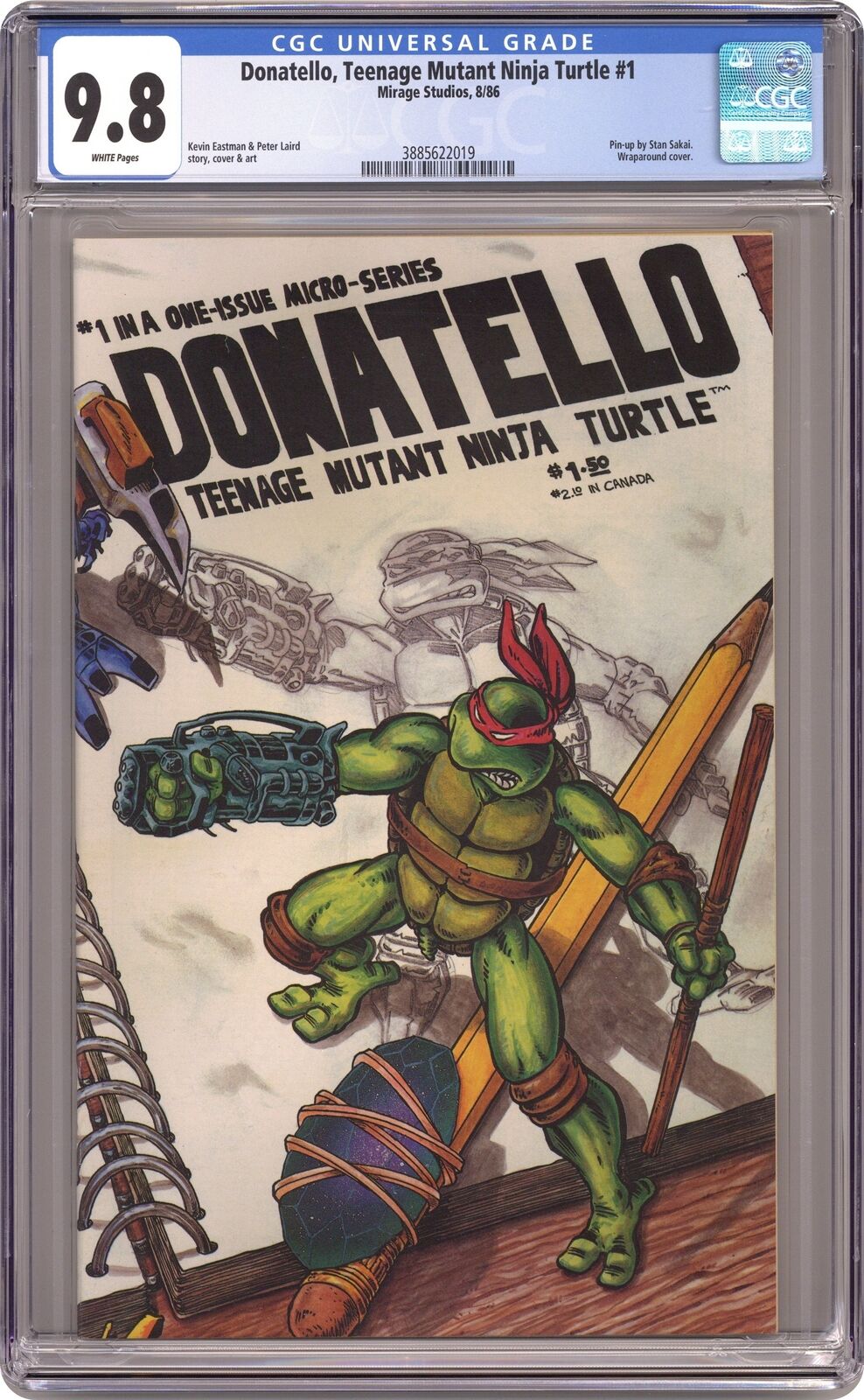 Donatello Teenage Mutant Ninja Turtles #1 CGC 9.8 1986 3885622019