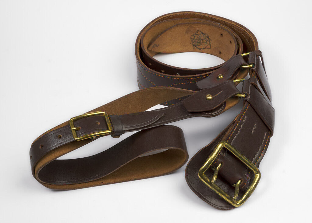 ☭  Sz.2 Authentic Officer Portupee Leather Belt Shoulder Strap Soviet USSR 1961
