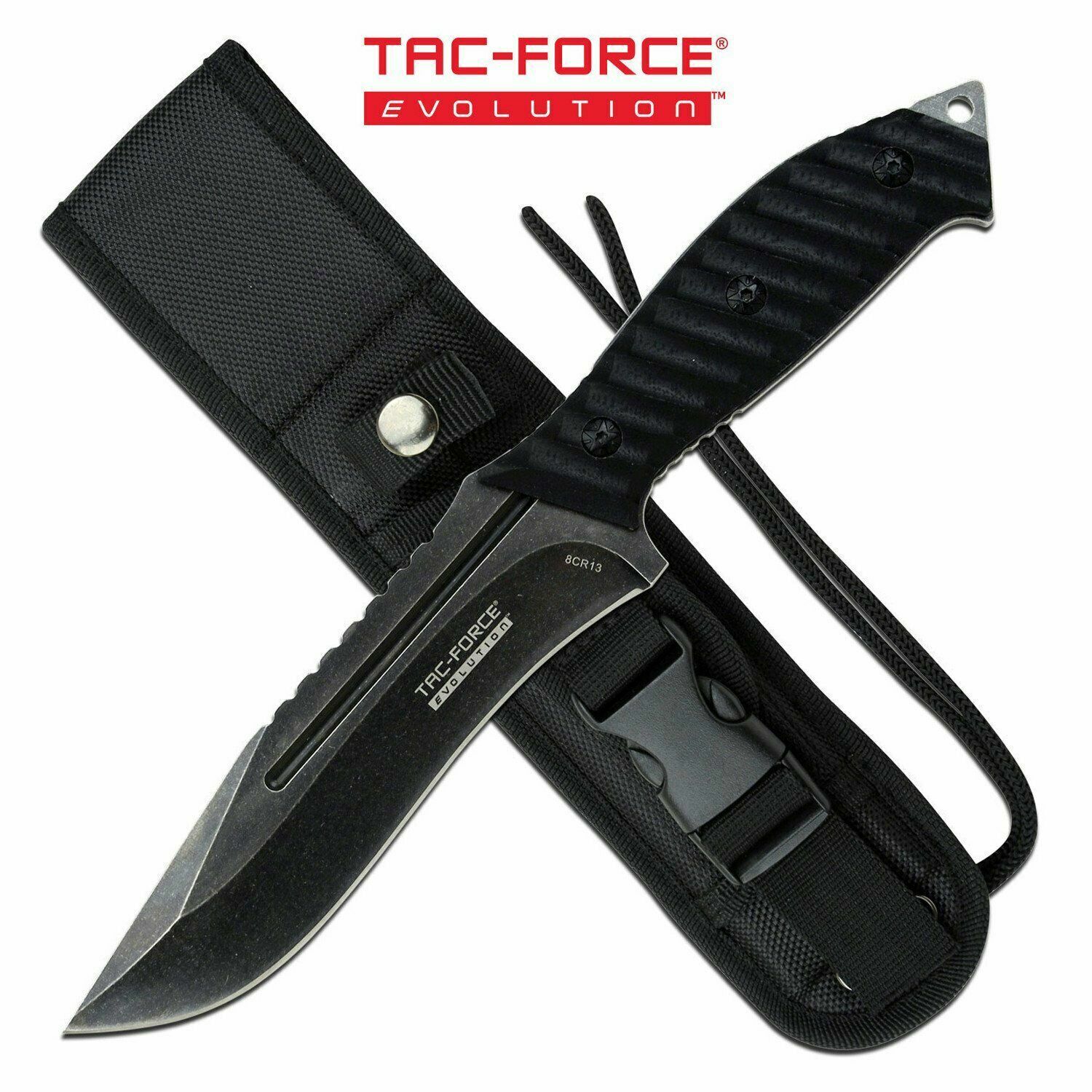 Tac-Force Evolution Fighter Bowie Knife 5mm Full Tang 8Cr13 2 Way Sheath 10.50