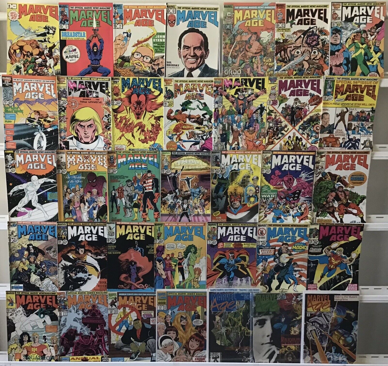 Marvel Comics Marvel Age Comic Book Lot Of 35