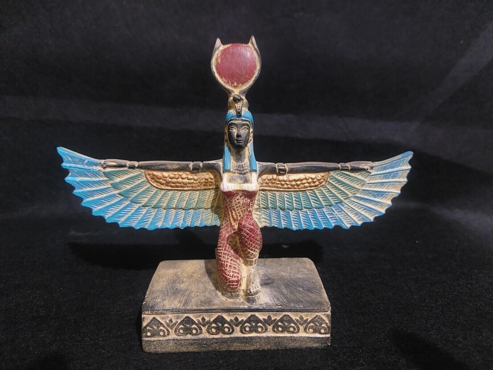 Rare Ancient Egyptian Antiquities Egyptian Statue Of winged Moon Goddess Isis BC