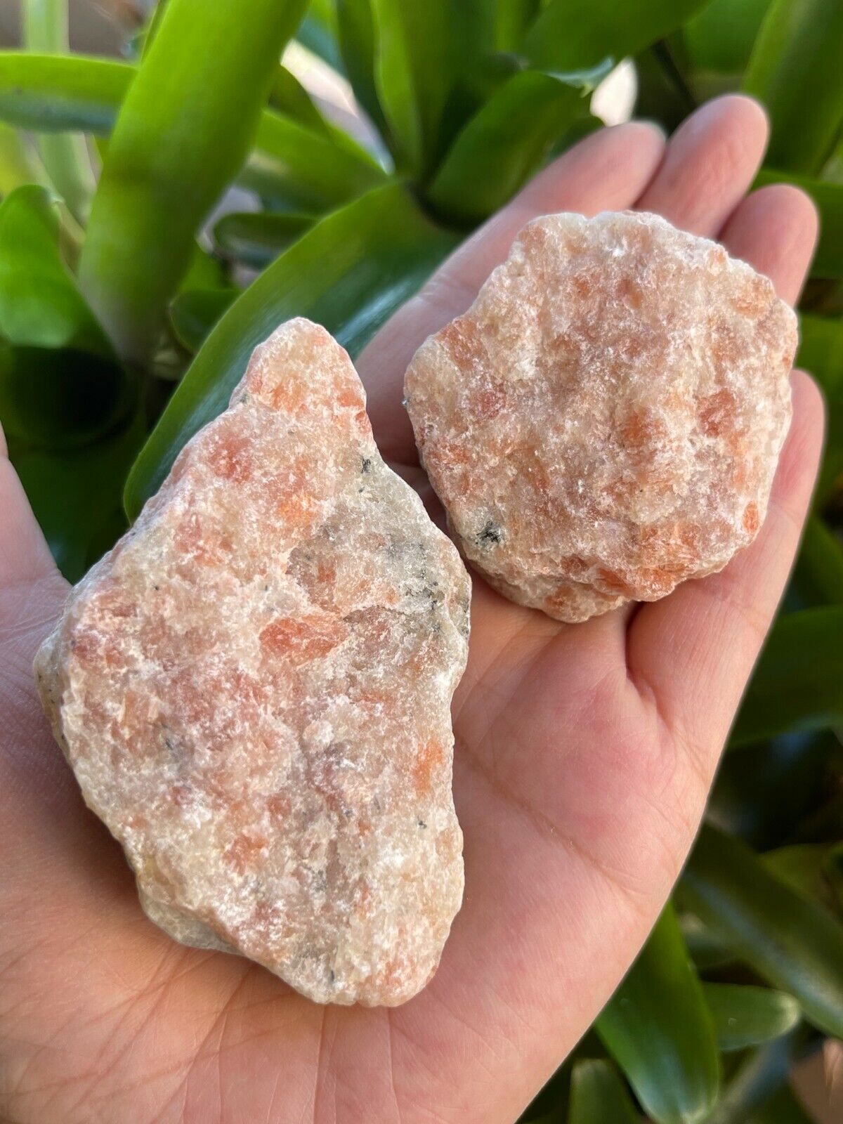 Grade A+ Large Sunstone Raw Natural Stones, 2\