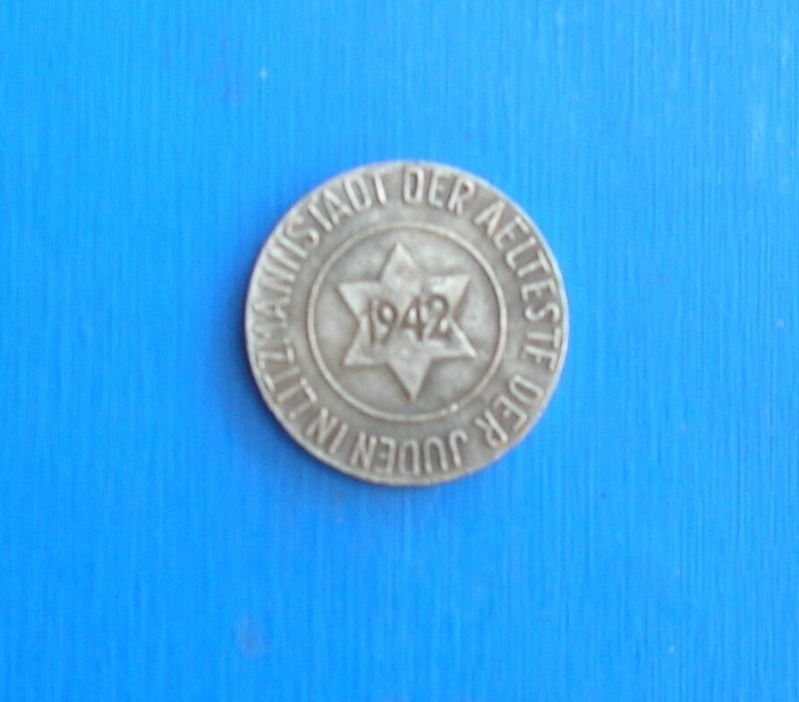 1942 GHETTO Currency WW2 Germany Poland Jewish Getto 10 PFENNIG COIN
