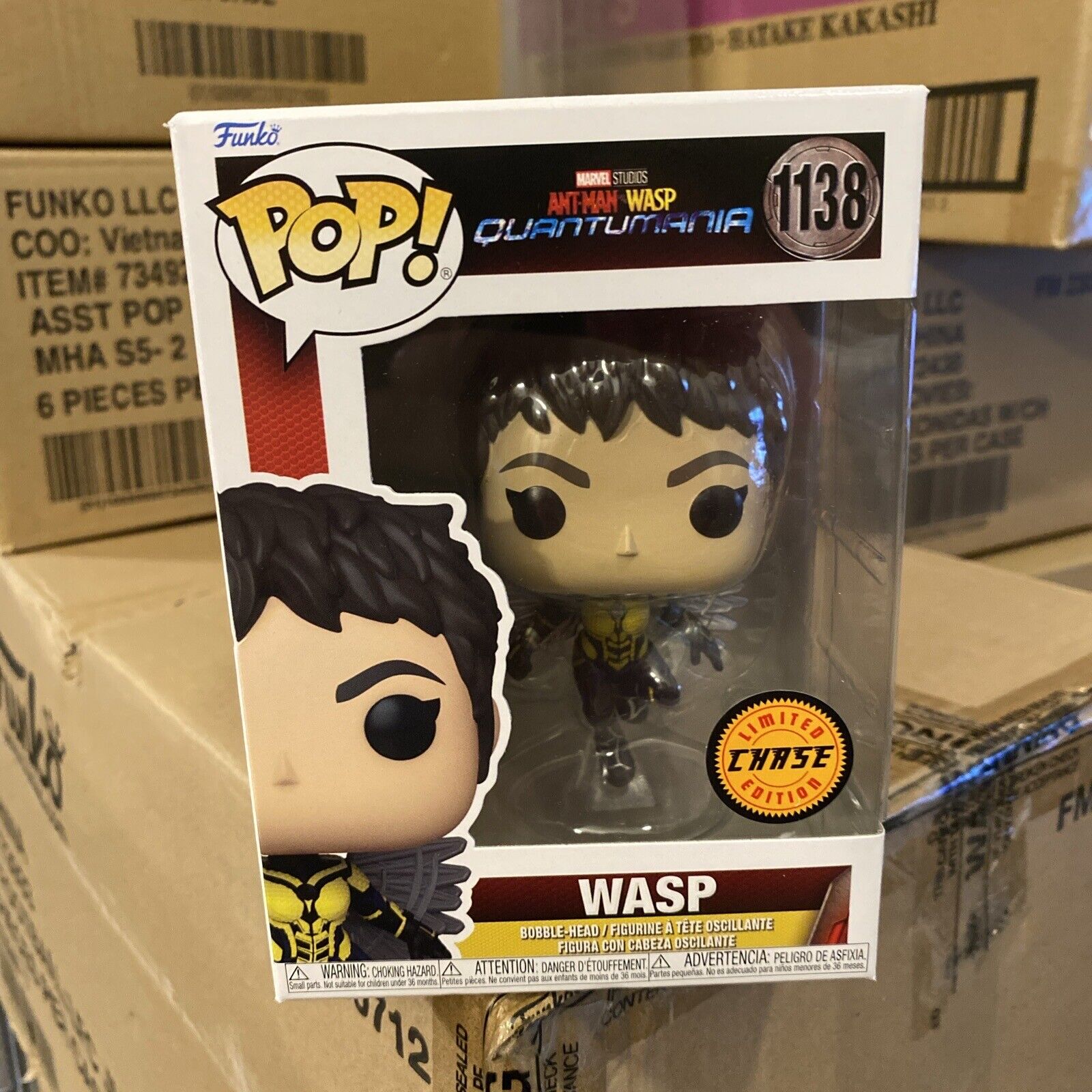 Funko POP Marvel Ant-Man and Wasp Quantumania #1138 Wasp (Unmasked) CHASE