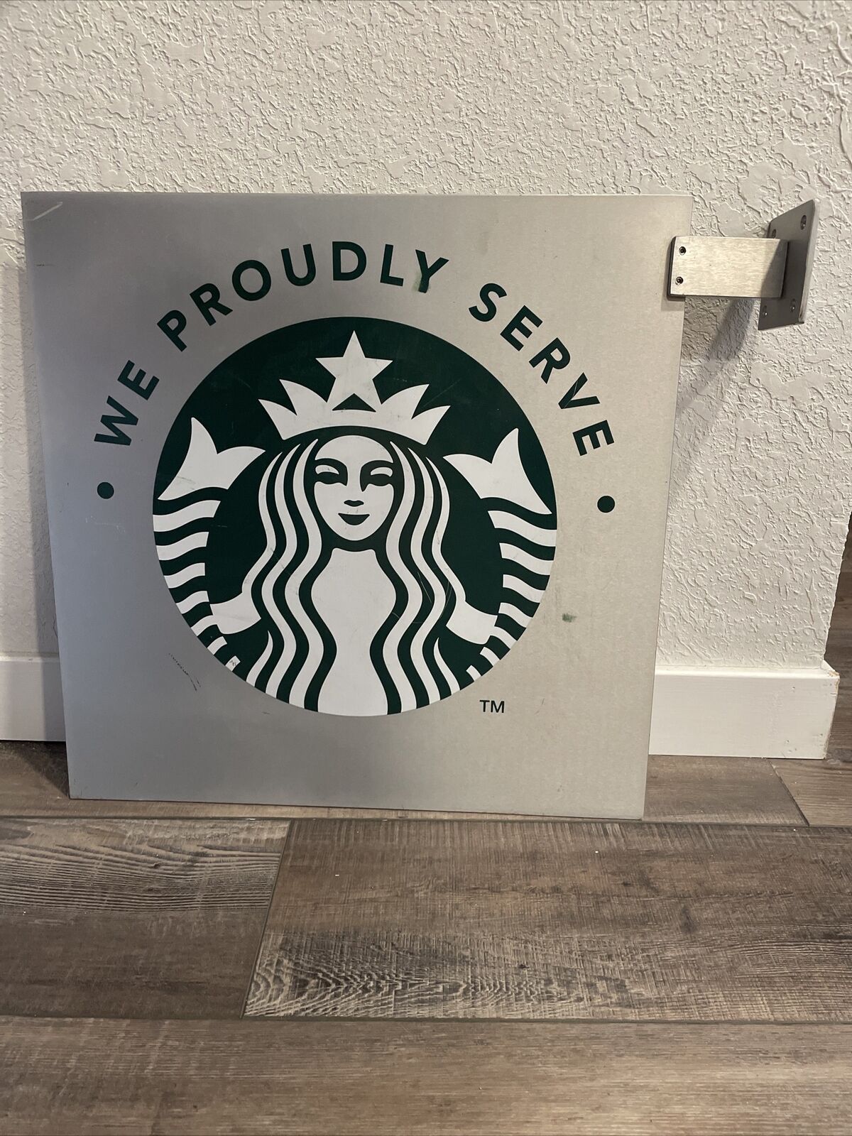 We Proudly Serve Starbucks 18x18 Starbucks Sign Double Sided Siren Aluminum