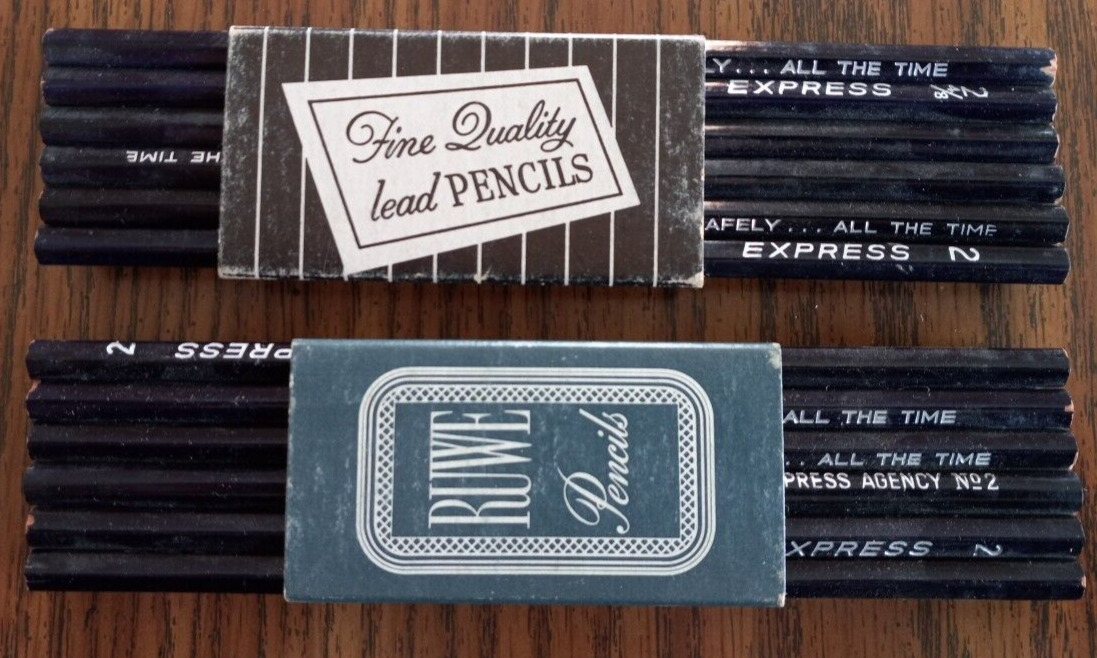 24 ~Vintage Unused REA EXPRESS Railroad Pencils