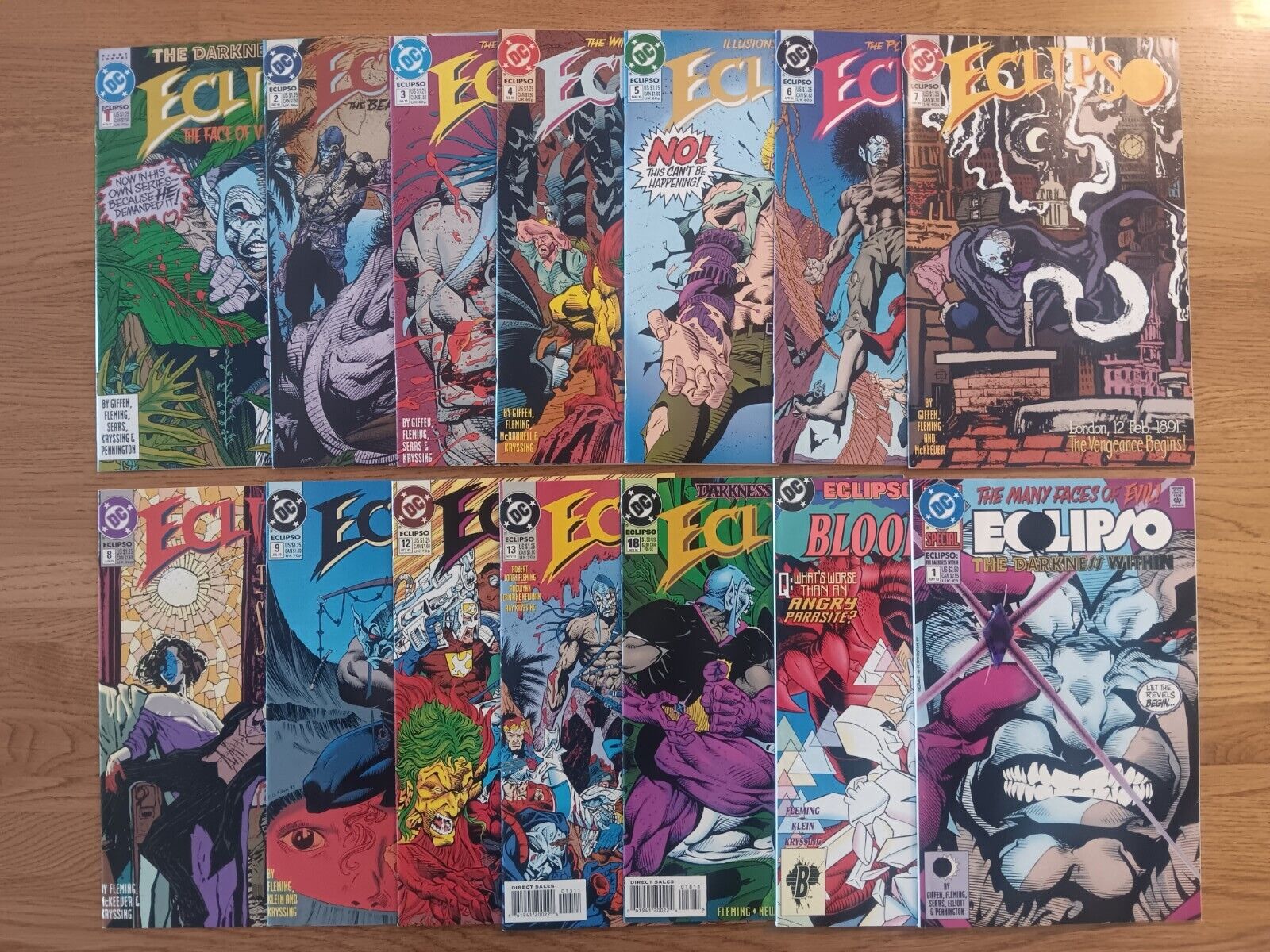 Eclipso # 1 2 3 4 5 6 7 8 9 12 13 18 Annual Special Lot Of 14 DC Comics 1992