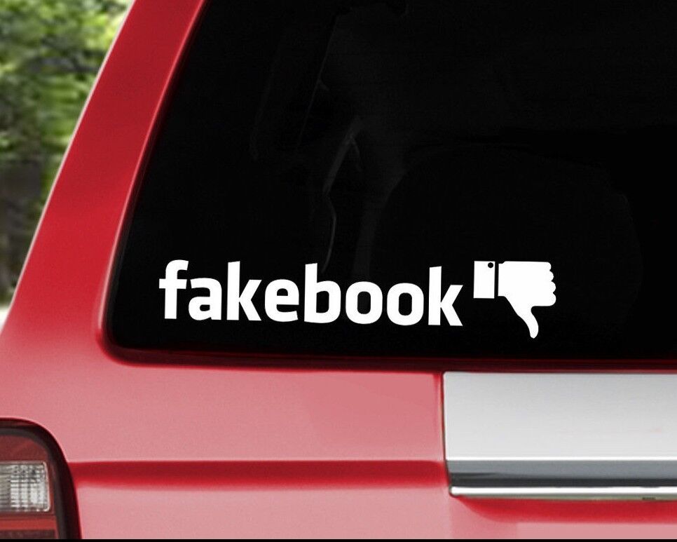 Fakebook Sticker - Facebook Fake News Vinyl Stickers Decal Car Truck Zuckerberg