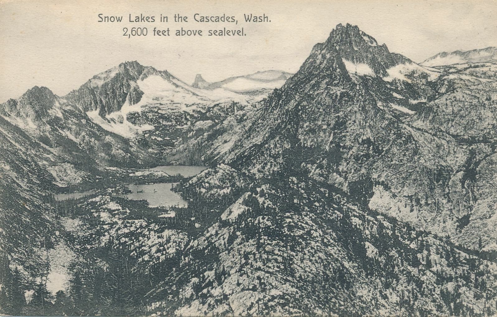WASHINGTON WA - Snow Lakes in The Cascades 2,000 Feet Above Sea Level