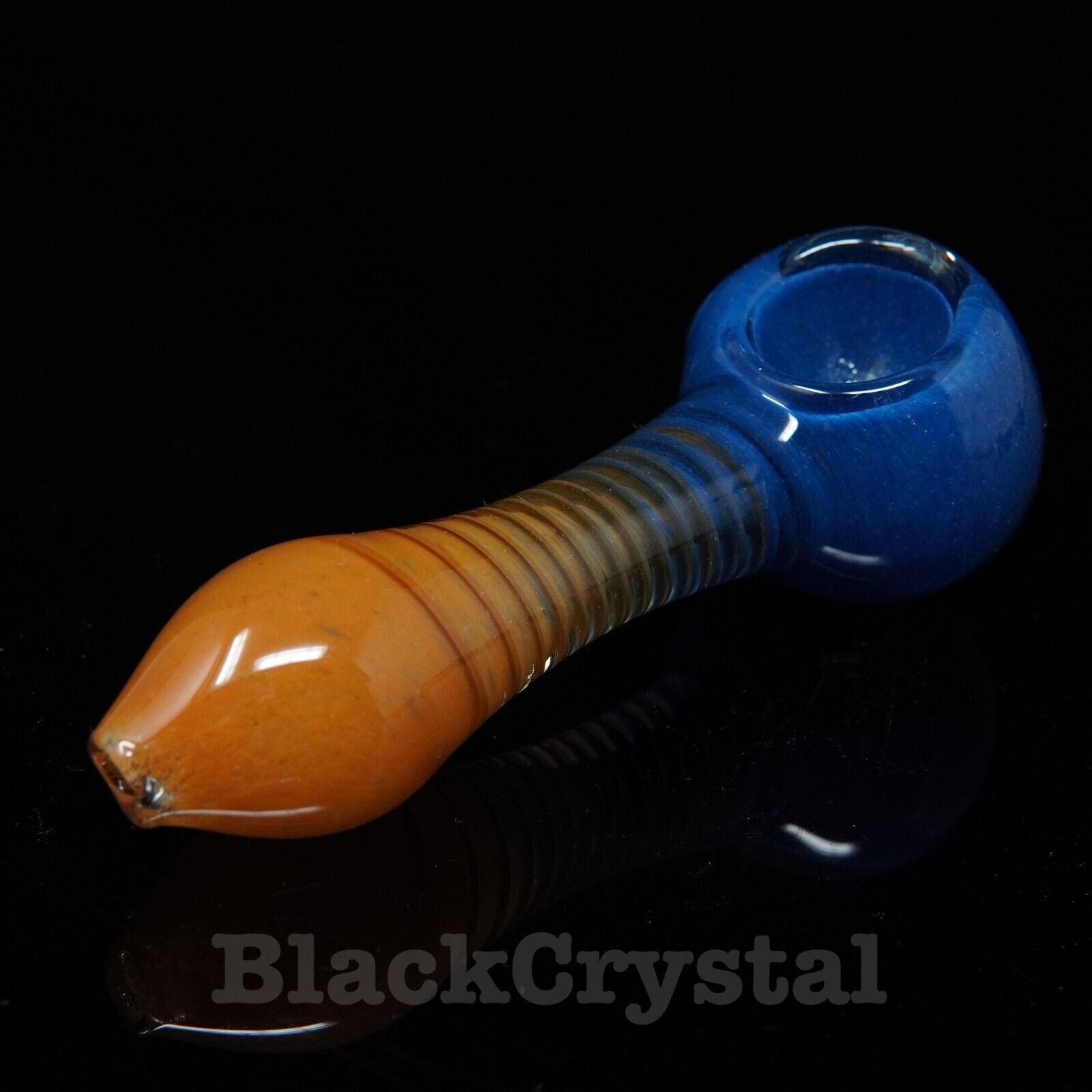 3.5 in Handmade Mini Blue Fade Infinity Spiral Tobacco Smoking Bowl Glass Pipes